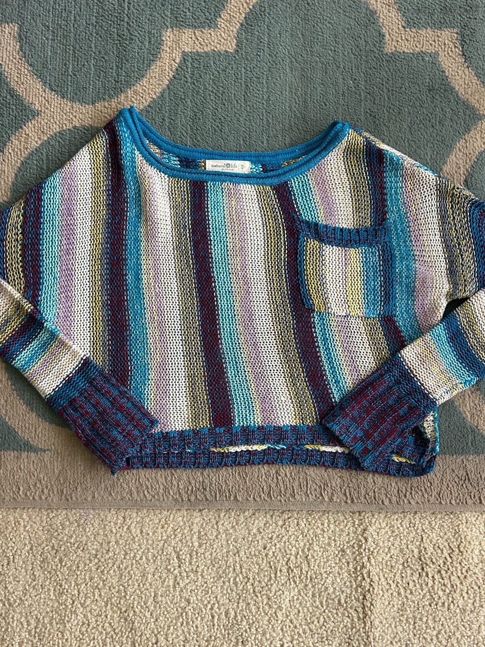 Natural Life Cropped Knot Sweater
